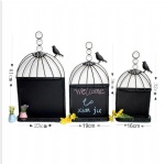 metal cage lantern with blackboard home decoration