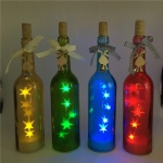 Glass bottle with star string LED Light Insert home decoration
