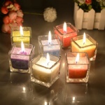 tall glass candle holders stained glass with good quality