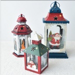 Outside decorative hanging garden Hollow windproof metal Christmas Moroccan lantern decor