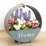 Metal round /hexagon shape wall hanging flower pot wall/garden decoration