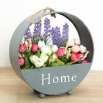 Metal round /hexagon shape wall hanging flower pot wall/garden decoration