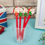 Handicraft Gift Carrying Santa Claus Ball point Pen Polymer Clay Ballpen Christmas Gift