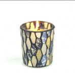 mosaic glass soybean scented candle set of 4 gift set