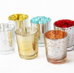 glass speckled mercury candle holder set of 6 /tealight votive candle holder gift sets