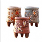 Korean garden pot flower decor hand-painted ceramic flower pots