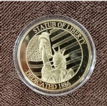 gold and silver Souvenir coin statue of liberty tourism souvenir