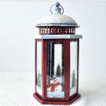 Christmas style lantern hanging red metal candle holders lantern christmas decoration